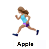 Woman Running: Medium Skin Tone on Apple iOS