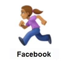Woman Running: Medium Skin Tone on Facebook