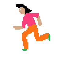 Woman Running: Medium Skin Tone