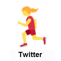 Woman Running on Twitter Twemoji