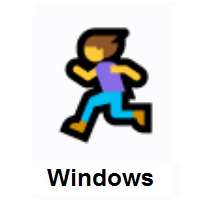 Woman Running on Microsoft Windows