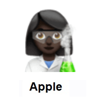 Woman Scientist: Dark Skin Tone on Apple iOS