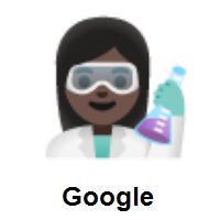 Woman Scientist: Dark Skin Tone on Google Android