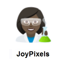 Woman Scientist: Dark Skin Tone on JoyPixels