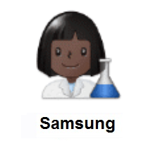 Woman Scientist: Dark Skin Tone on Samsung