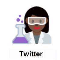Woman Scientist: Dark Skin Tone on Twitter Twemoji