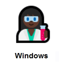 Woman Scientist: Dark Skin Tone on Microsoft Windows