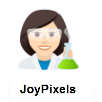 Woman Scientist: Light Skin Tone on JoyPixels