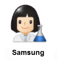 Woman Scientist: Light Skin Tone on Samsung