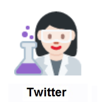 Woman Scientist: Light Skin Tone on Twitter Twemoji