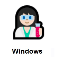 Woman Scientist: Light Skin Tone on Microsoft Windows