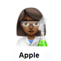 Woman Scientist: Medium-Dark Skin Tone on Apple iOS