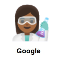 Woman Scientist: Medium-Dark Skin Tone on Google Android