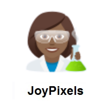 Woman Scientist: Medium-Dark Skin Tone on JoyPixels