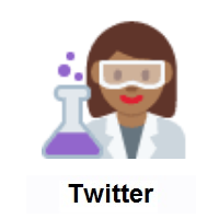 Woman Scientist: Medium-Dark Skin Tone on Twitter Twemoji