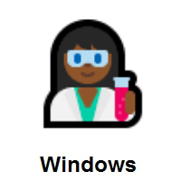 Woman Scientist: Medium-Dark Skin Tone on Microsoft Windows