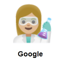 Woman Scientist: Medium-Light Skin Tone on Google Android