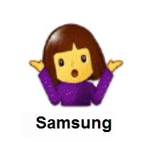 Woman Shrugging on Samsung