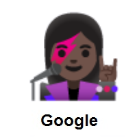Woman Singer: Dark Skin Tone on Google Android