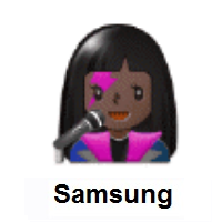 Woman Singer: Dark Skin Tone on Samsung