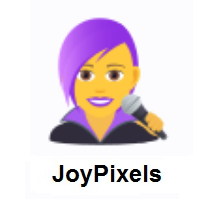 Woman Singer on JoyPixels