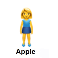 Woman Standing on Apple iOS