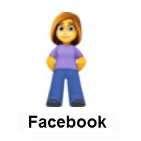 Woman Standing on Facebook