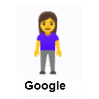 Woman Standing on Google Android