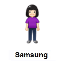 Woman Standing: Light Skin Tone on Samsung