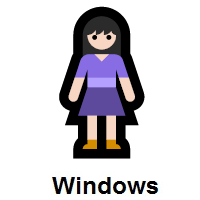 Woman Standing: Light Skin Tone on Microsoft Windows