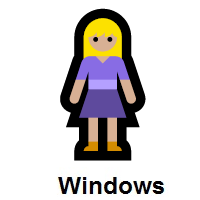Woman Standing: Medium-Light Skin Tone on Microsoft Windows