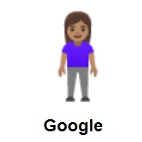Woman Standing: Medium Skin Tone on Google Android
