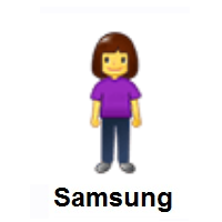 Woman Standing on Samsung
