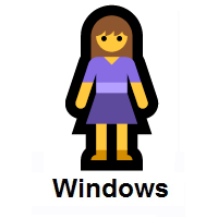 Woman Standing on Microsoft Windows