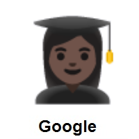 Woman Student: Dark Skin Tone on Google Android