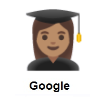 Woman Student: Medium Skin Tone on Google Android