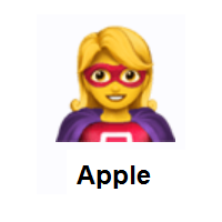 Woman Superhero on Apple iOS