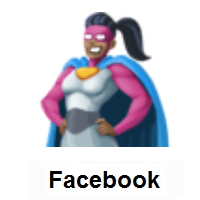 Woman Superhero: Dark Skin Tone on Facebook