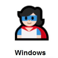 Woman Superhero: Light Skin Tone on Microsoft Windows