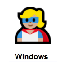 Woman Superhero: Medium-Light Skin Tone on Microsoft Windows