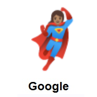Woman Superhero: Medium Skin Tone on Google Android
