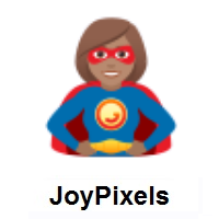 Woman Superhero: Medium Skin Tone on JoyPixels