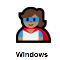 Woman Superhero: Medium Skin Tone on Microsoft Windows
