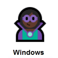 Woman Supervillain: Dark Skin Tone on Microsoft Windows