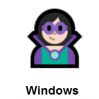 Woman Supervillain: Light Skin Tone on Microsoft Windows
