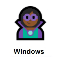 Woman Supervillain: Medium-Dark Skin Tone on Microsoft Windows