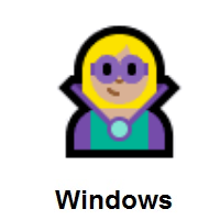 Woman Supervillain: Medium-Light Skin Tone on Microsoft Windows