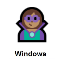 Woman Supervillain: Medium Skin Tone on Microsoft Windows