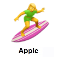 Woman Surfing on Apple iOS