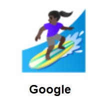 Woman Surfing: Dark Skin Tone on Google Android